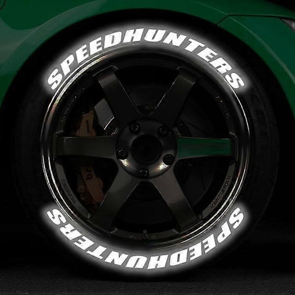 Auton heijastavat kirjaimet, sopivat auton ja moottoripyörän renkaiden koristeluun, pyörän tarrat ja tarrat, DIY-muotoilu, henkilökohtainen mukautus, täydellinen SPEEDHUNTERS 4 Sets