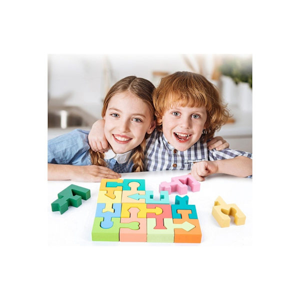 Pussel Shape Assembly Pedagogiskt spel Barns kognitiva pussel - Perfet