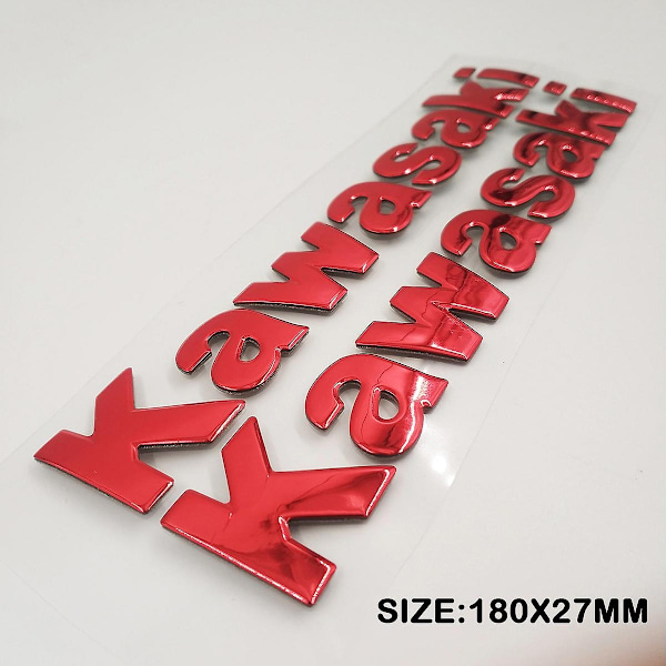 Kompatibel med Kawasaki Grøn Sticker 3d Logo Mærkater 3 D Z800 Z750 Z900 Z1000 Z650 Z400 2019 2020 2021 2022-Perfekt RJ003 180X27MM