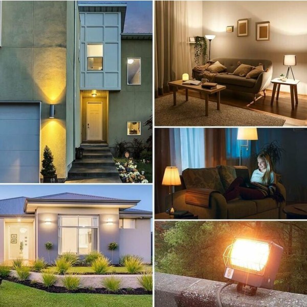 300W dimbar halogenlampe varmhvit AC220-240V J118 lineær (5 stk)- Perfet