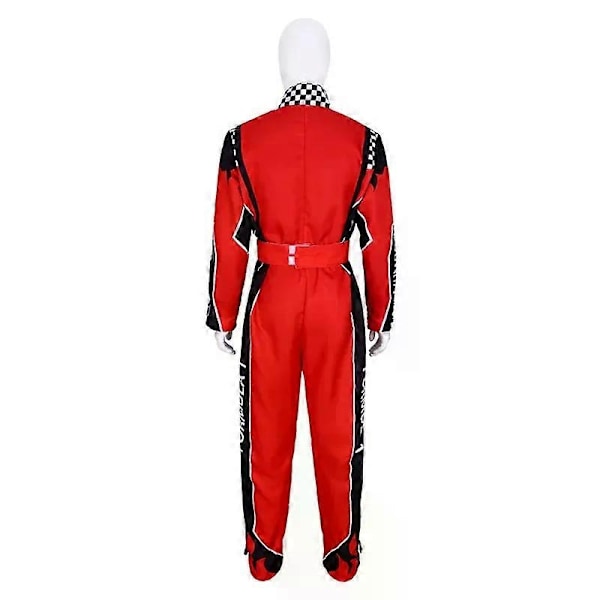 Voksen Racer Cosplay Kostume Mænd Rød Jumpsuit Kvinder Racerkører Udklædning - Perfekt M