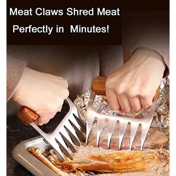 Kødkløer til Pulled Pork Meat Claws BBQ gafler Rustfrit stål - Perfet