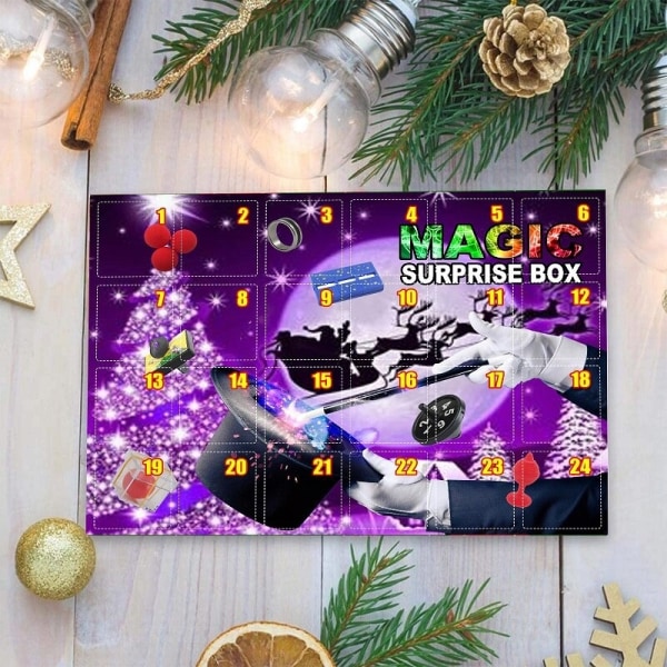 Jule-adventskalender 2022 Jul Magic Blind Box med Tricks Legetøj Fantastiske Tricks Rekvisitter Dekoration Børn Magic Legetøj Venner gave