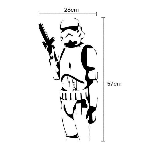 Väggdekaler för pojkrum Star Wars-karaktärer Heminredning Väggdekaler Vardagsrum Bakgrundsvägg Sovrum Konstdekaler 57 * 28 cm-Perfet