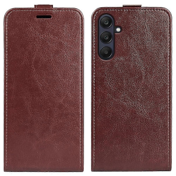 Kompatibel med R64 Textur Vertikal Flip Läder Telefonfodral-Perfet Brown For Samsung Galaxy A26 5G