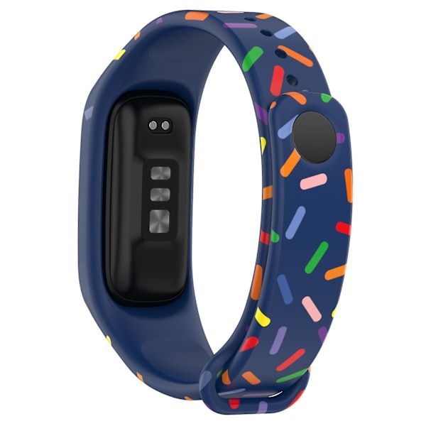 Integreret silikoneurrem til Oppo Band - Farverigt plettet armbånd - Perfekt Blue, Midnight Blue 0