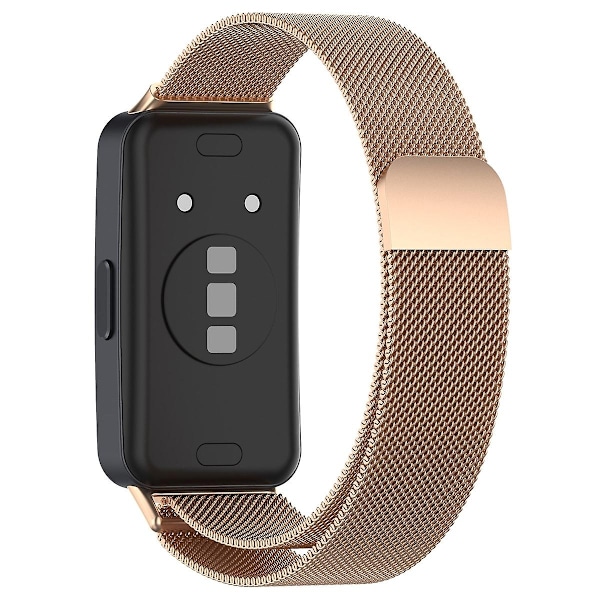 Metallinen ranneke yhteensopiva Huawei Band 8:n kanssa - Perfet Rose Gold