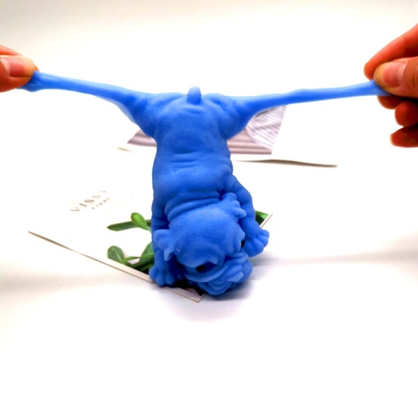 Mode Vent Stress Relief Praktiska skämt Squeeze Toy Dog For Kids Vänner - Perfet Blue