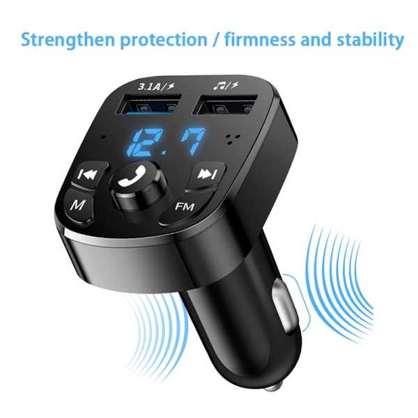 Bluetooth versjon 5.0 FM-sender bilspillersett - Perfet