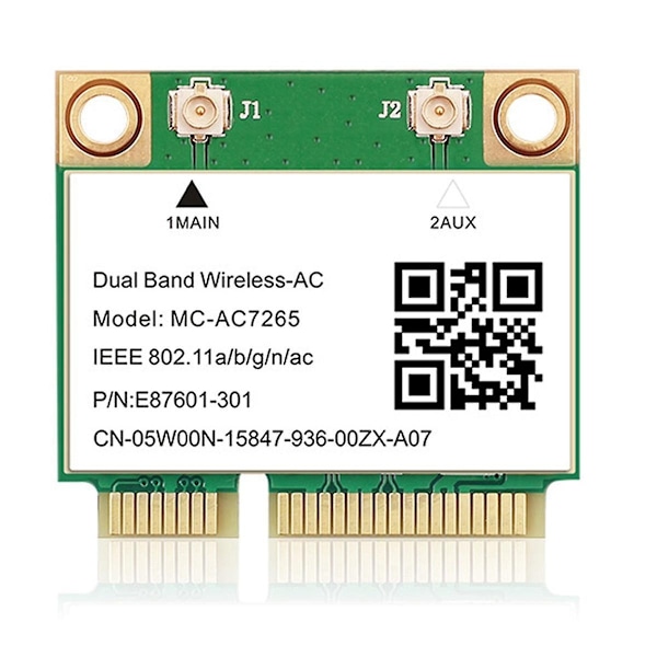 1200 Mbps Bluetooth 4.2 Mini PCI-E Wifi-kort - AC7265 Trådløst netværkskort 7265 802.11ac 2.4G 5Ghz til bærbar computer 7260HMW-Perfet