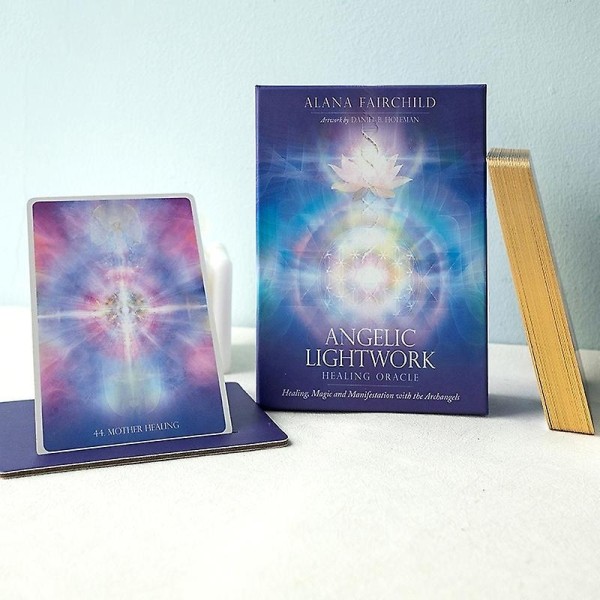 Angelic Lightwork Healing Oracle Card Tarot Family Party Board Game Divination [DB] - Perfet Multicolor