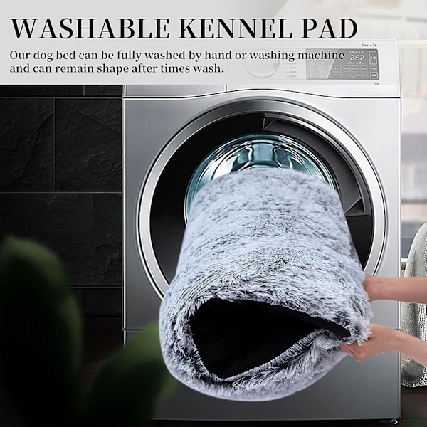 Vaskbar Hundebed, Myk Plussj Rolig Hundebed Hundebur Madrass Pute Passer for Store, Middels og Små Hunder Fluffy Hundepute - Perfekt 75*50*6cm
