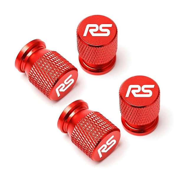 Passar Ford Focus Mk2 Mk3 Mk4 Mondeo Fiesta Rs Bil Däckventillock Däckstavskydd Dammtät Vattentät Bildelar - Perfet Red 2