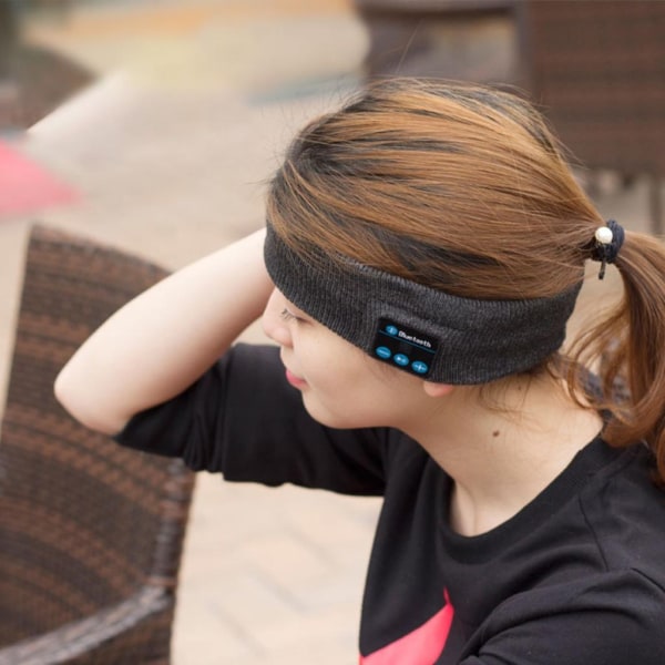 Sovehodetelefoner - Bluetooth-hodetelefoner og mikrofon med hodebånd - Perfekt Ljusgrå