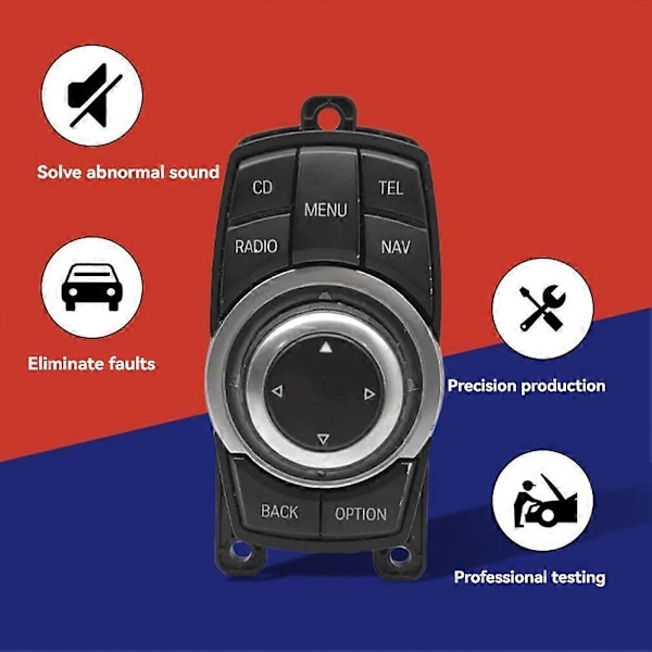 4-nastainen medianäytön ohjainkytkin Joystick 65829253944 Yhteensopiva 1/3/5 F10 F11 F30 F20 IDrive CIC-kytkimen 925394-Perfet kanssa