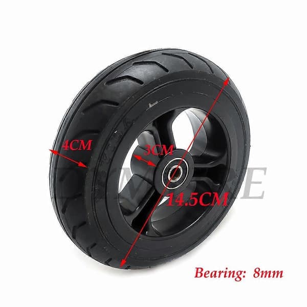 145x40 Hjul 5.5-6 Tommers Solid Dekk med Plastnav Kompatibelt med Mini Elektrisk Sparkesykkel-Perfekt solid tire