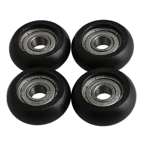4 Sarjaa Mustaa Laakeriterästä Ohjainpyörän Pyörän Kuulalaakeri 8x32x12mm - Täydellinen