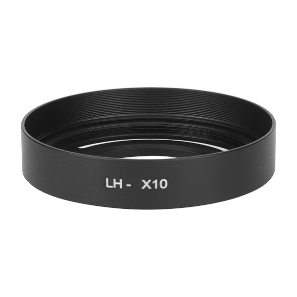 Lhx10 Kaunis ulkonäkö ontto metalli kompakti irrotettava kameran vastavalosuoja Fuji X10/x20/x30 (musta) - Perfet