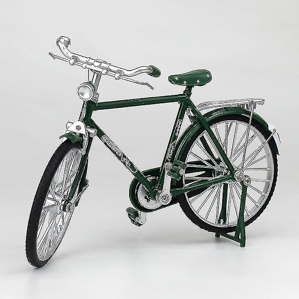1:10 Legering Klassisk Retro Cykel Modell Ornament-Perfekt Green Woman Style