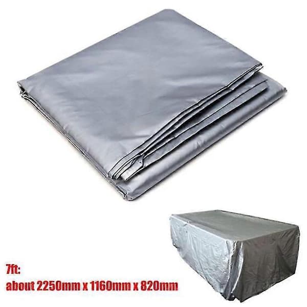 Poolbordsöverdrag, Vattentätt Biljardöverdrag Polyestertyg för Snooker Biljardbord - Perfekt GREY 7FT
