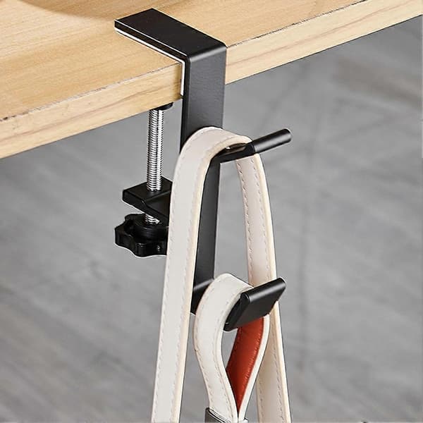 Peis Krans Strømpeholder Justerbar Mantelholder for Krans til Stue - Perfekt Black 5 Pack