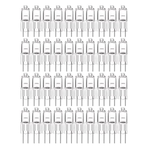10-pakning G4 halogenpærer, 20W 12V - Varmhvitt lys