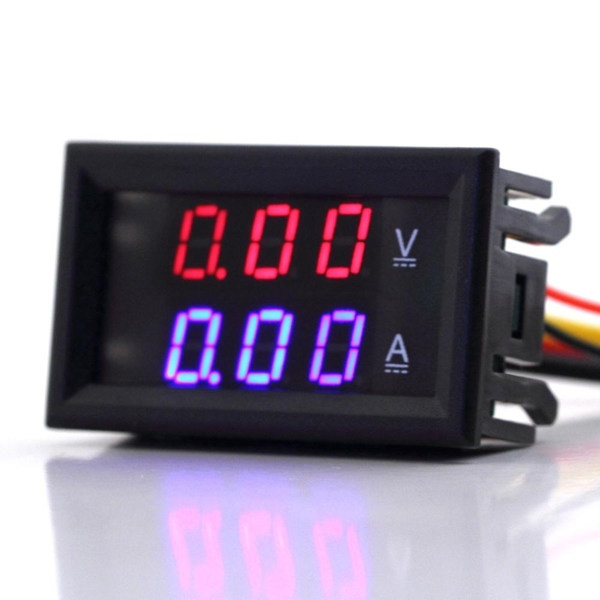 Voltmeter + Amperemeter DC 0-100V/10A - Perfekt black