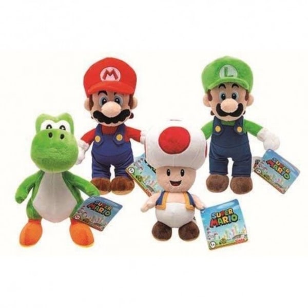 Toys Trade Super Mario Bros täytetyt eläimet pehmo 20cm V 1.Yoshi Green - Perfet 2.Mario Röd hatt
