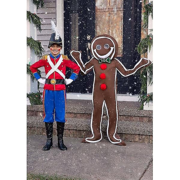 Iced Gingerbread Man Kostume til Voksne, Julekage Kostume-Xin size:M