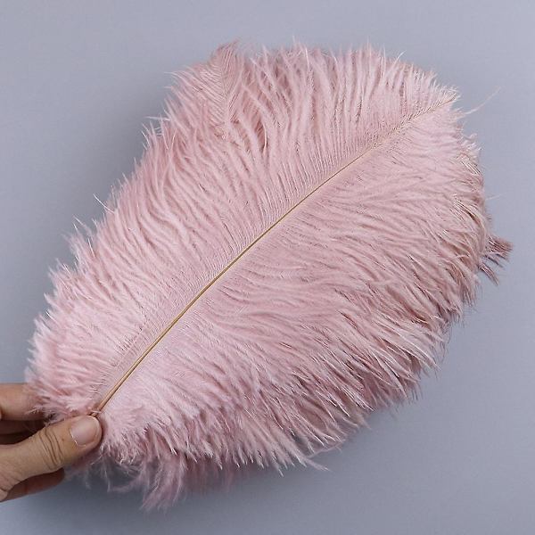 10 stk Naturlige Sorte Strudsefjer til Håndværk Bryllup Hjem Dekoration 15-20cm/25-30cm/30-35cm Fest Strudsefjer Midtpunkt-Perfekt leather pink