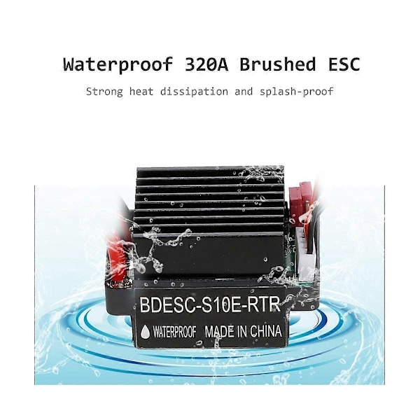 RC & Båt R/C Hobby 6-12V Børstet Motor Hastighetskontroller ESC 320A Børstet Motor Hastighetskontroller fo-Perfet