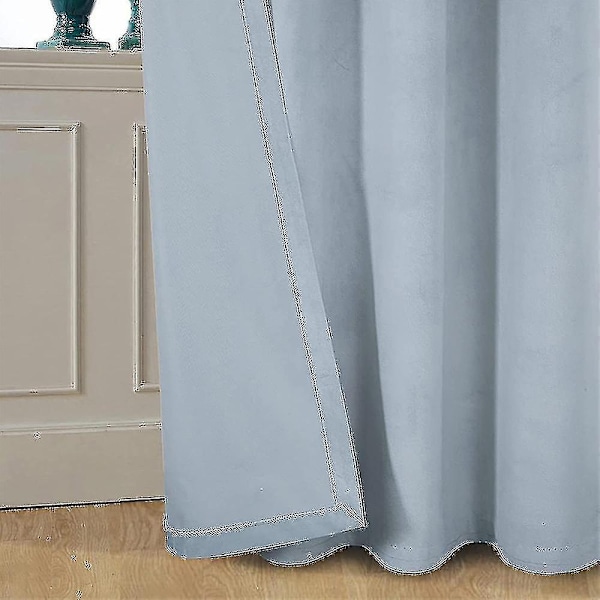 Luksuriøse termisk isolerede gardiner, tykke, solide, effektive mørklægningsgardiner - Perfekt Light Gray W 59x H 98 150cm*250cm