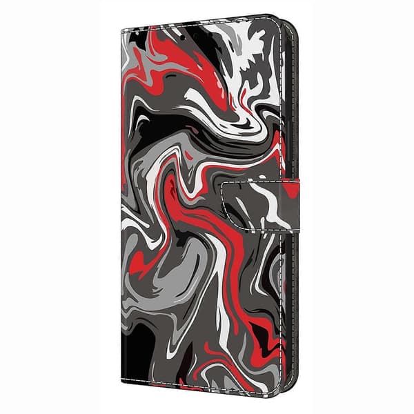 til Samsung Galaxy S24 FE Wallet Case Mønsterprint Støtte Læder Flip Telefon Cover - Perfet Rock Texture