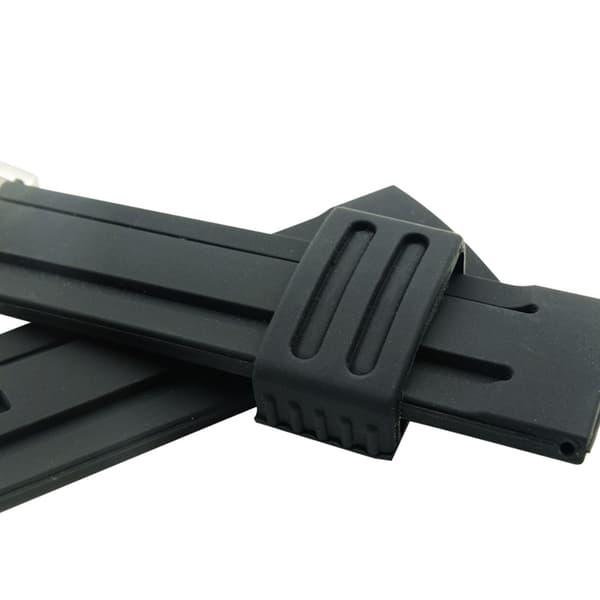 Urrem i gummi (gummiled) Svart 24mm