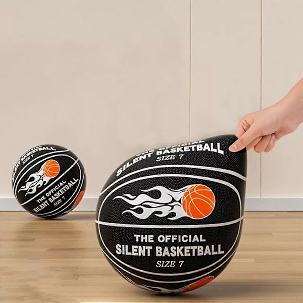 Handleshh Tyst Skum Basketboll Dribbling inomhus Tyst Basketboll - Perfekt Black Cloud 21cm
