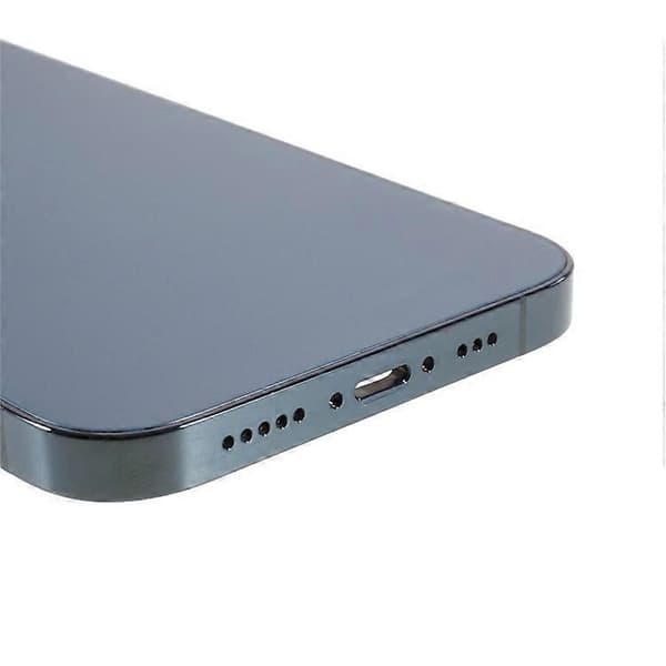 Kompatibel med iPhone 12 Pro Bagside Batteri Hus Cover+Mellem Plade Ramme+Side Knapper Udskiftning, EU Version (med CE Logo)-Perfet Blue