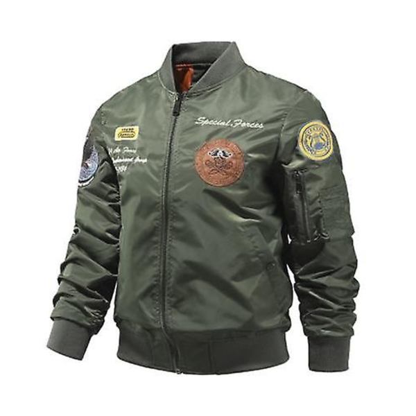 Ny Ankomst Mænds Flyvejakke Vinter Bomberjakke Ungdomsmode Stor Størrelse Baseball Uniform til Kvinder-Perfet ArmyGreen M