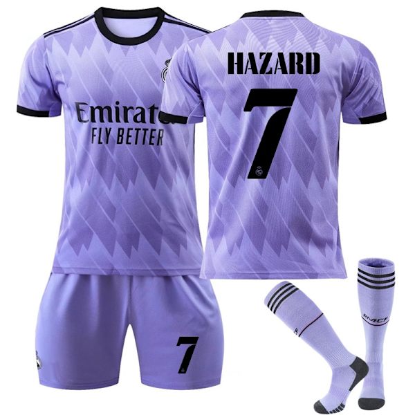 Ny säsong 2022-2023 Real adrid fotbollströja fotbollsdräkter HAZARD 7- Perfet HAZARD 7 M