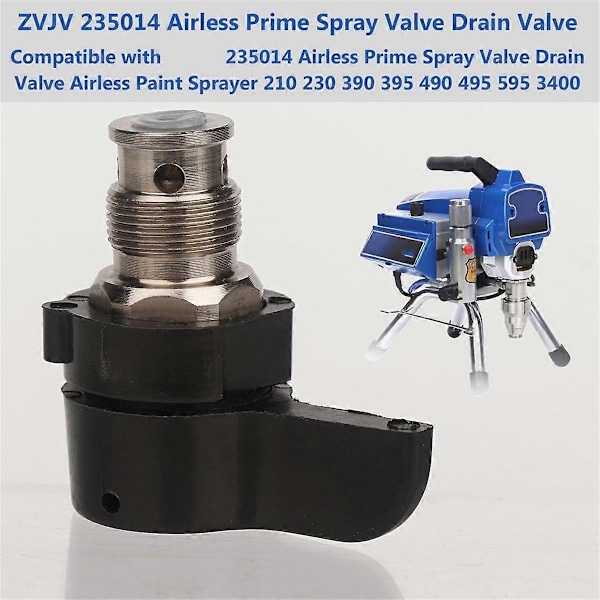 235014 Airless Prime Ventil Aftapningsventil til 210 230 390 395 490 495 595 3400 Airless Farvesprøjte - Perfekt