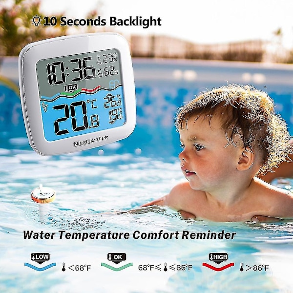 Vandafvisende Swimmingpool Temperaturmåler 3 Kanaler Trådløs Forbindelse LCD Digital Termometer Termometer Sæt-Perfekt China