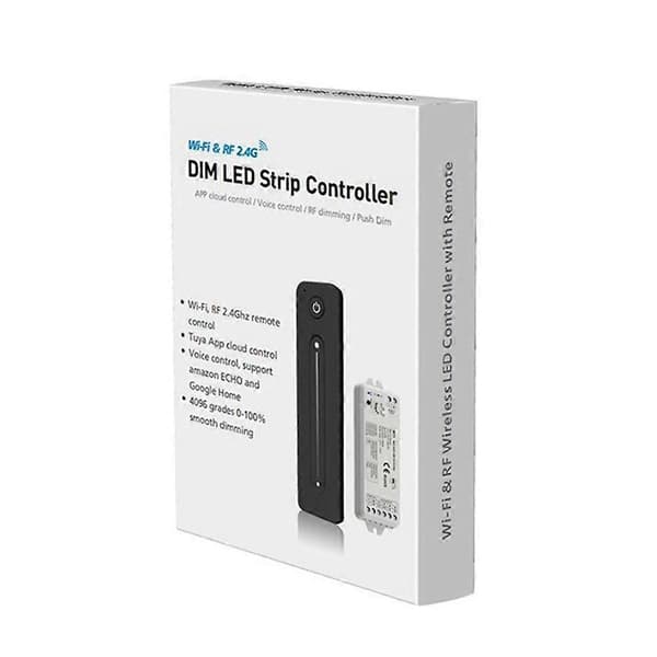 Tuya LED-dimmer 12-36V 2CH med 2,4G RF trådlös fjärrkontroll LED-strip controller för enkel färg - Perfet