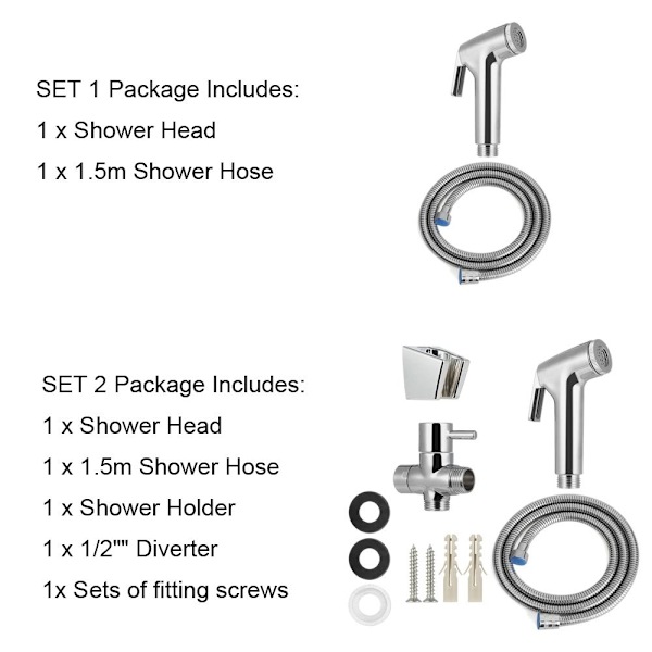 Brusehoved Toilet Bidet Sprayer Håndholdt vandhane SET 1