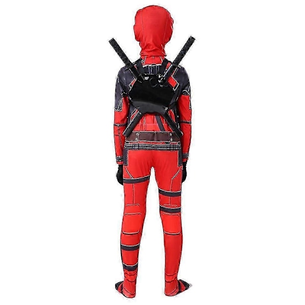 Deadpool Supersankarijuhlat Cosplay Puku Naamiaisasu Pojat Halloween-Täydellinen 140cm