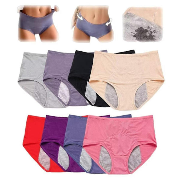 8X Naisten Everdries Vuototiiviit Alushousut Inkontinenssi Vuototiiviit Suojaavat Pikkuhousut UUSI-Perfet 4XL
