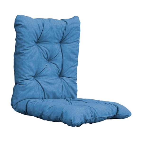 Hög Rygg Tuftad Dynersättning för Ute- och Inomhusbruk, Sittdynor för Uteplats - Perfet Blue