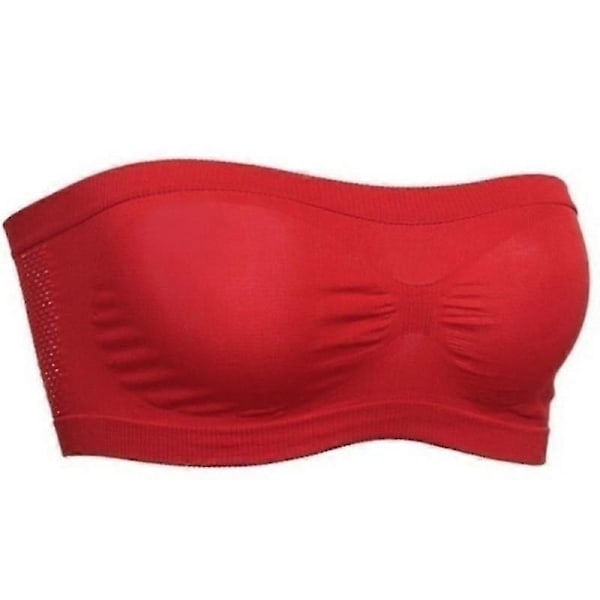 Dame Tube top Stropløs Bandeau BH - Perfekt grey L