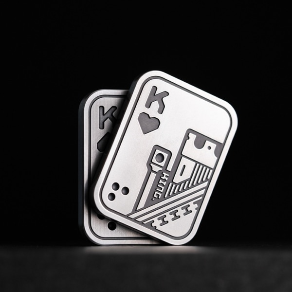 Metal Poker Fingertop Slide Metal Poker Push Card - Perfet