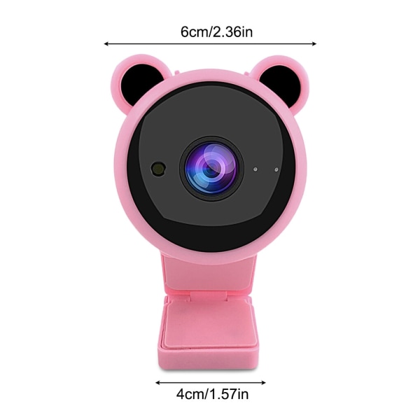 USB verkkokamera Online PC Webcam 1080P -kamera suoratoistoa varten - täydellinen pink