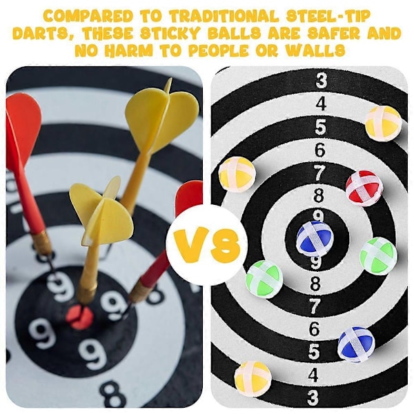 24 Pak Fabric Dartbræt Klæbende Bold Dart Krog Universal Dart Spil Tilbehør - Perfekt