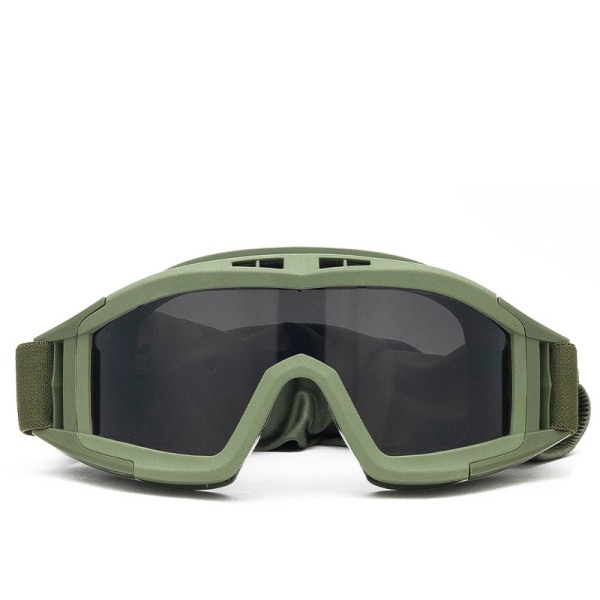 1 Set Tactical Goggles Militära solglasögon 3Len Army Motorcykel - Perfet Army green